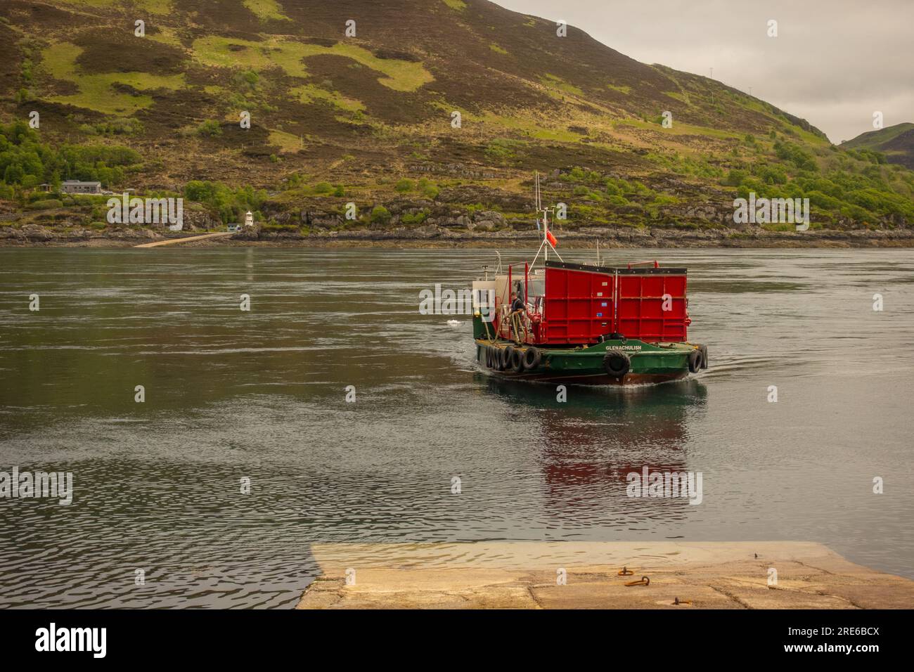 The MV Glenachulish, is the last manually operated turntable ferry in