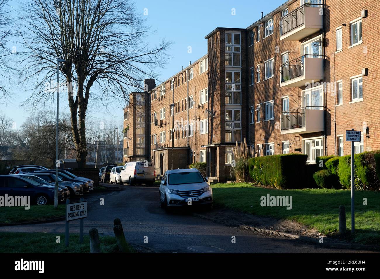 Broomhill House in Woodford Green, north-east London, on a sunny winter's day Stock Photo
