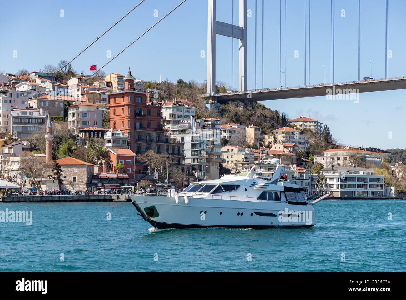 A picture of a yacht on the Bosphorus strait Stock Photo - Alamy