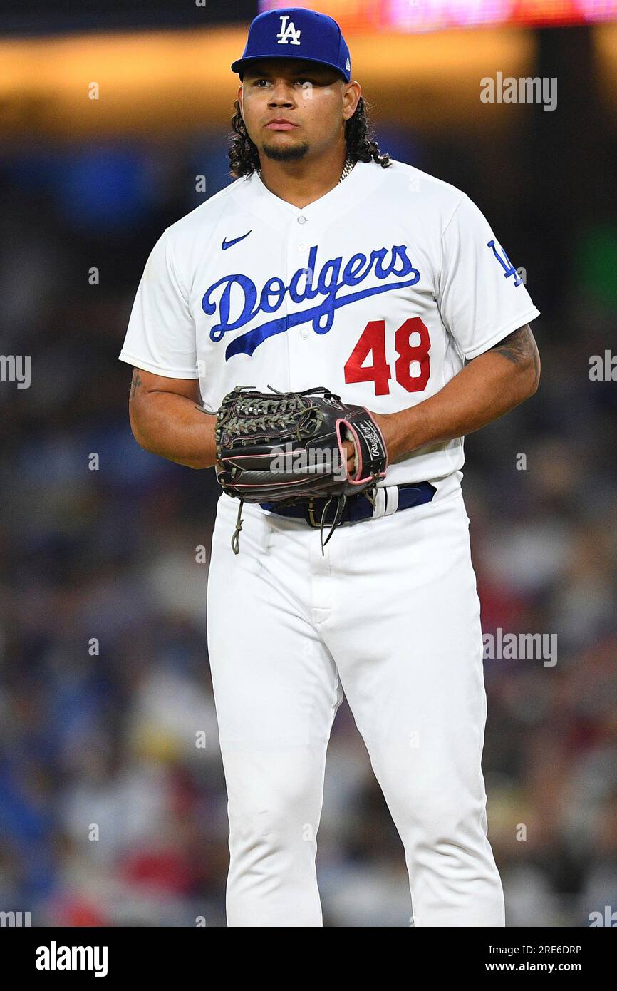 LOS ANGELES, CA - JULY 07: Los Angeles Dodgers pitcher Brusdar
