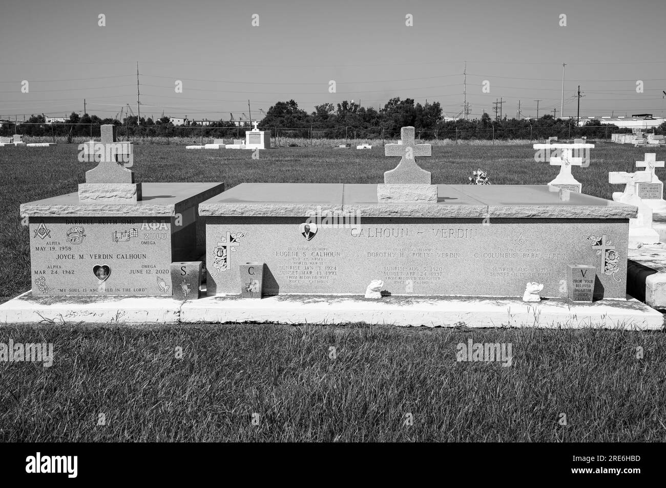 Double crypt for a family, at the Houma cemetery Stock Photo Alamy