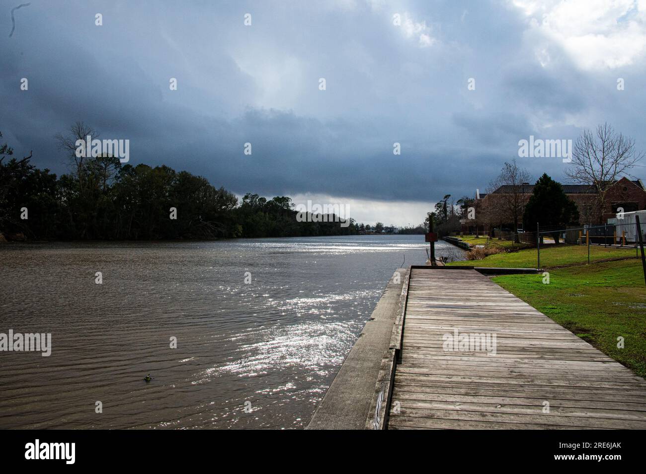 Looking down the Ibtercoastal Waterway Stock Photo