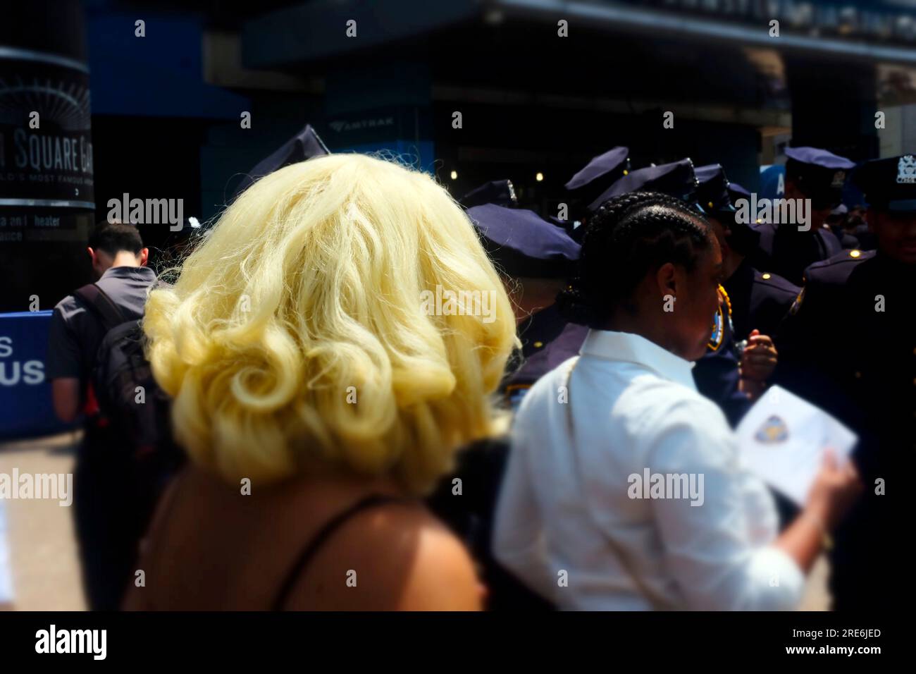 NEW YORK, NEW YORK, JULY 25 The New York Police Department holds its