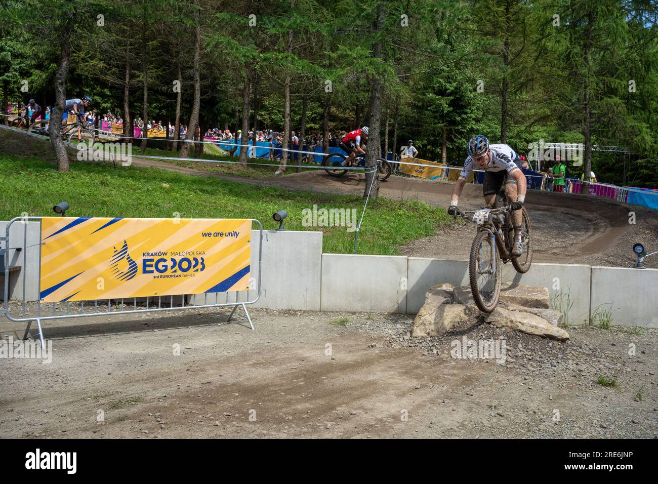 Leon Kaiser from Germany - 2023 UEC MTB Elite European Championships - European Games Cracow/Kraków - Krynica-Zdrój Stock Photo