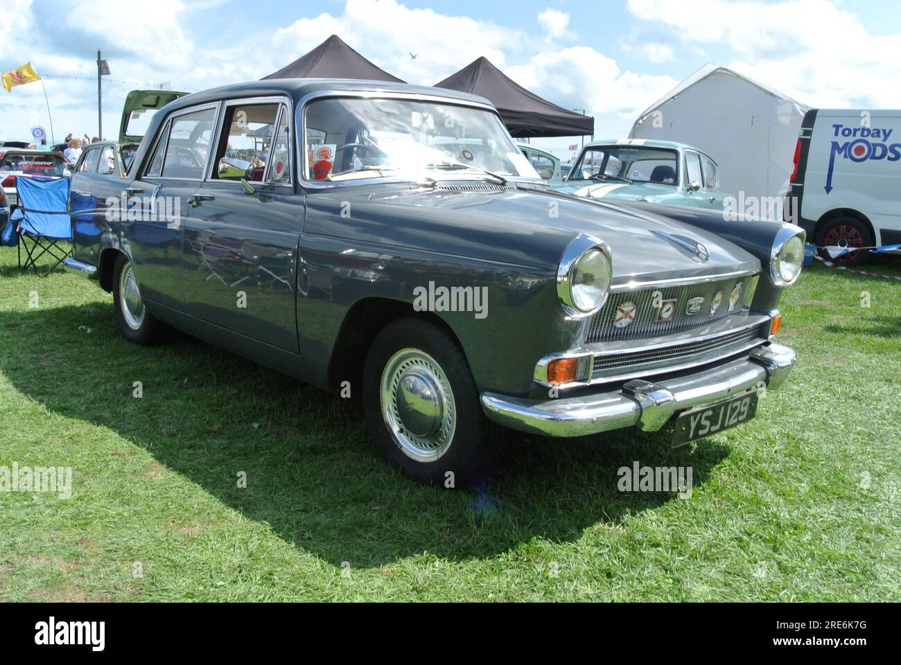 An 1959 Austin A55 Ferina parked up on display at the English Riviera classic car show, Paignton, Devon, England, UK Stock Photo