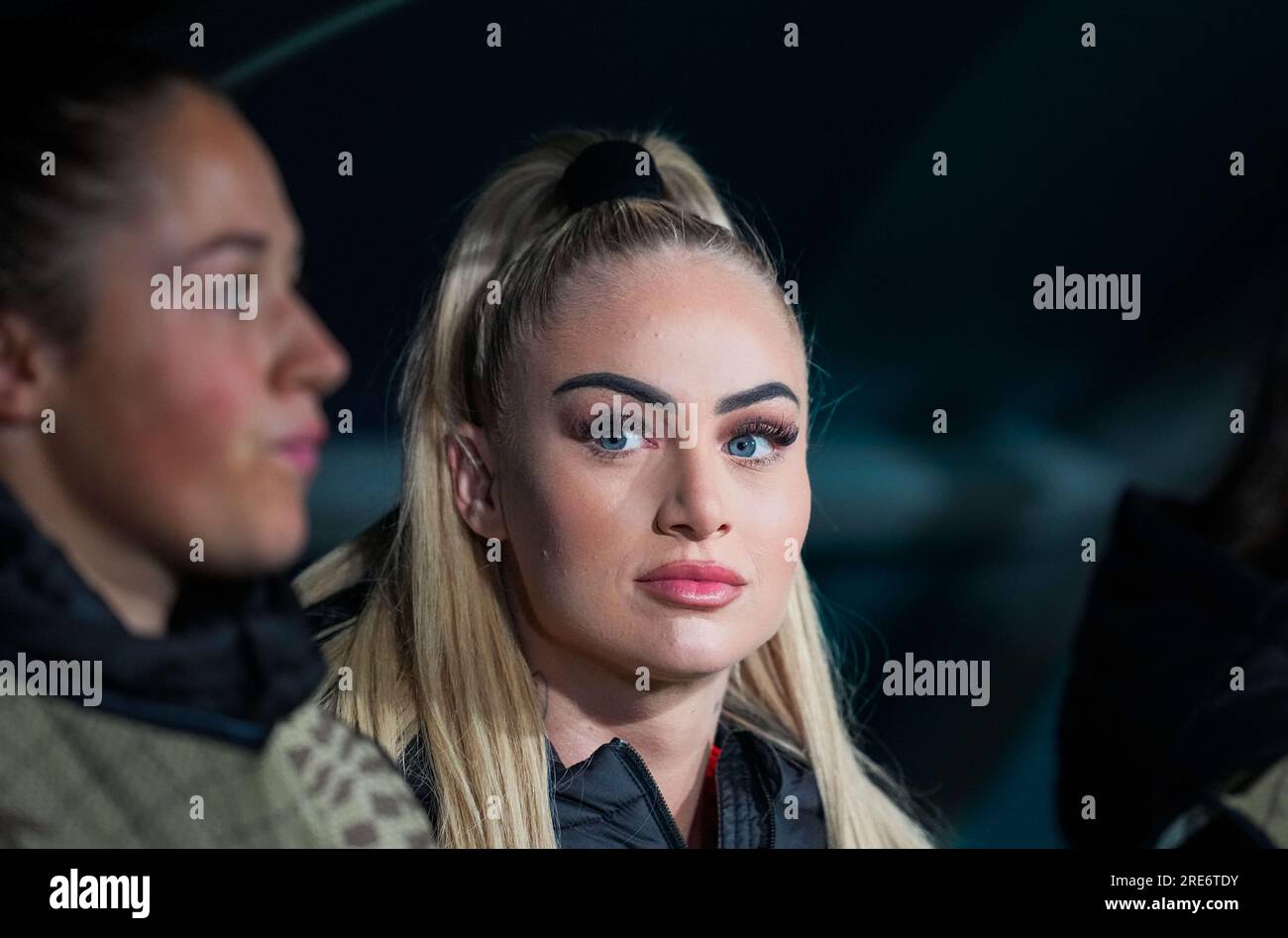 July 25 2023: Alisha Lehmann (Switzerland) looks on during a Group A - FIFA Women's World Cup Australia & New Zealand 2023 game, Switzerland vs Norway, at FMG Stadium Waikato, Hamilton, New Zealand. Kim Price/CSM Stock Photo