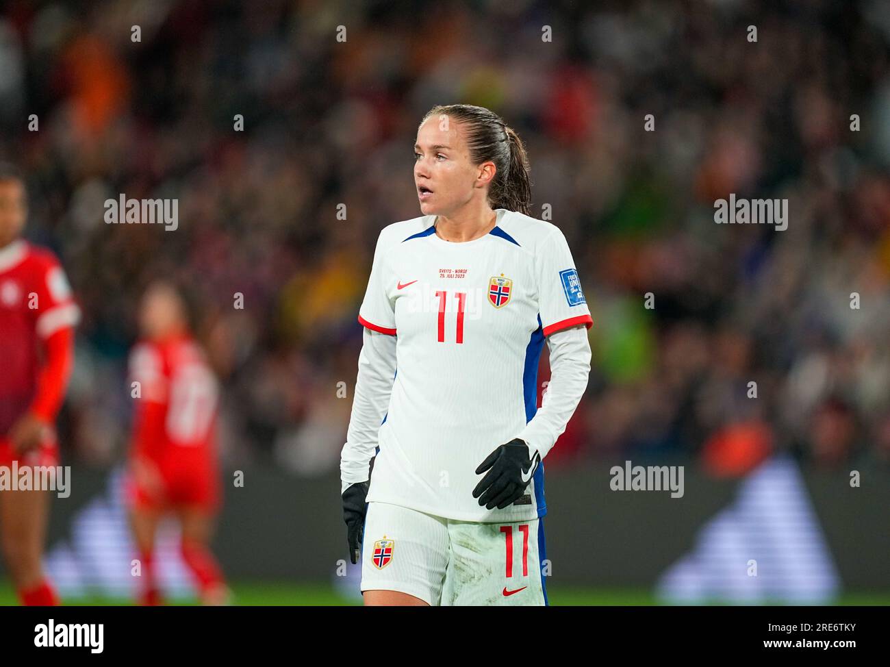 July 25 2023 Guro Reiten (Norway) looks on during a Group A FIFA
