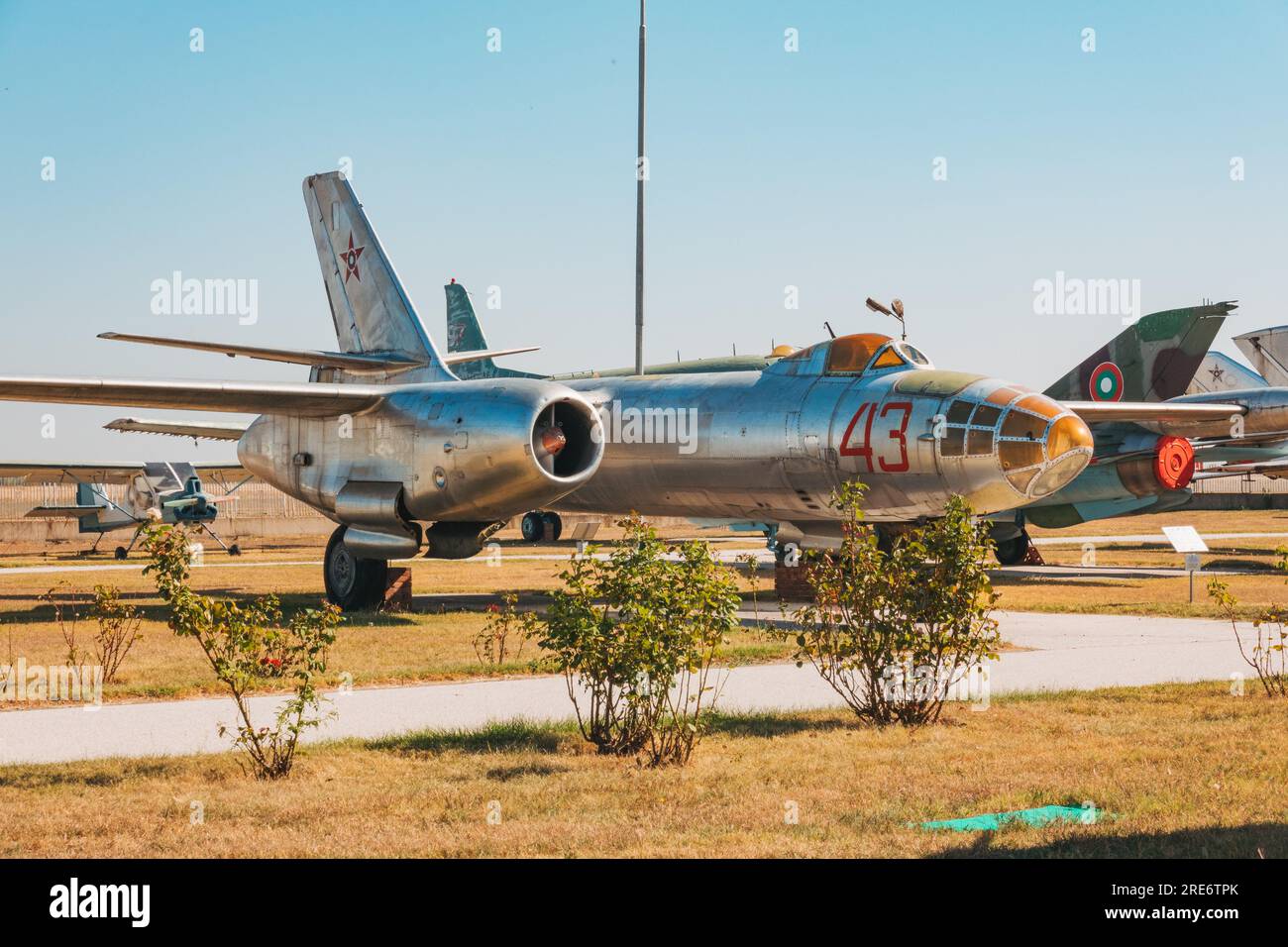 an Ilyushin Il-28 Beagle bomber Museum of Aviation at Plovdiv Airport, Bulgaria Stock Photo