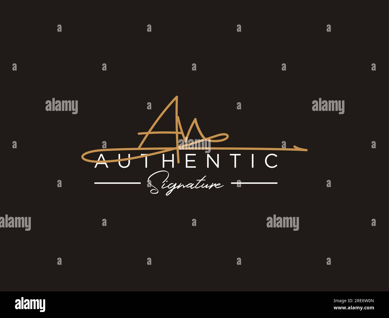 AV Signature Logo Template Vector. Stock Vector