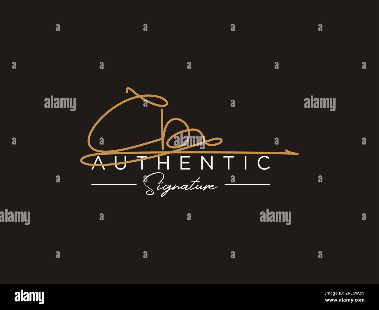 CB Signature Logo Template Vector. Stock Vector
