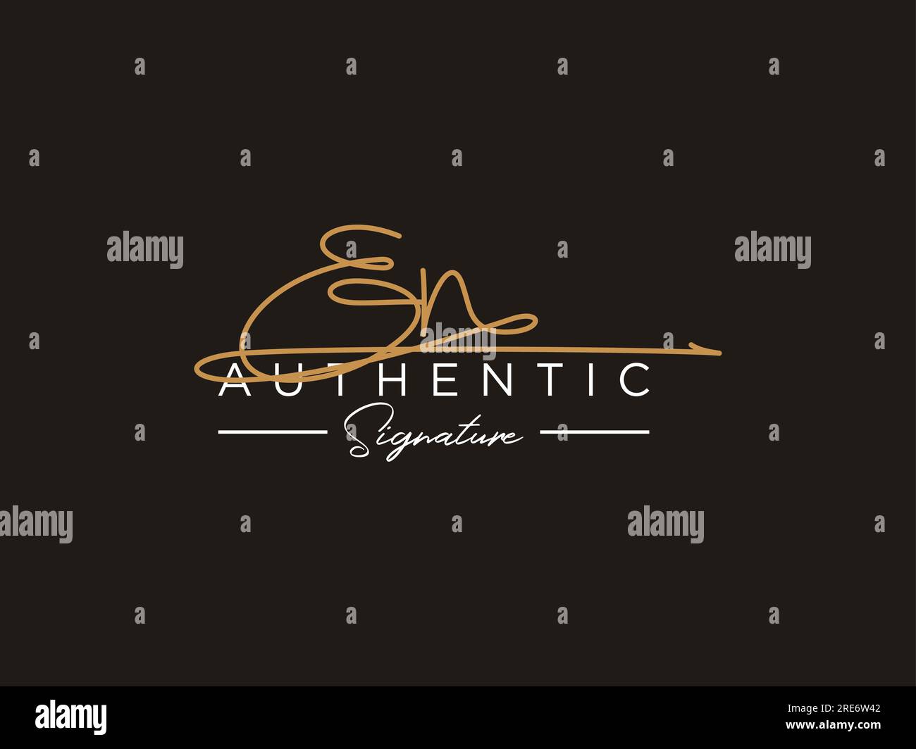 EN Signature Logo Template Vector. Stock Vector