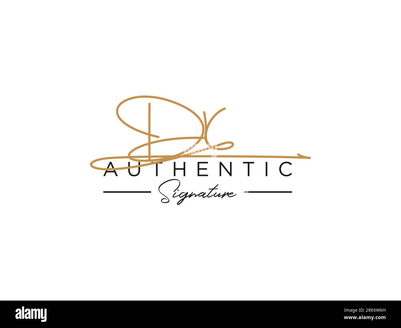 DR Signature Logo Template Vector. Stock Vector