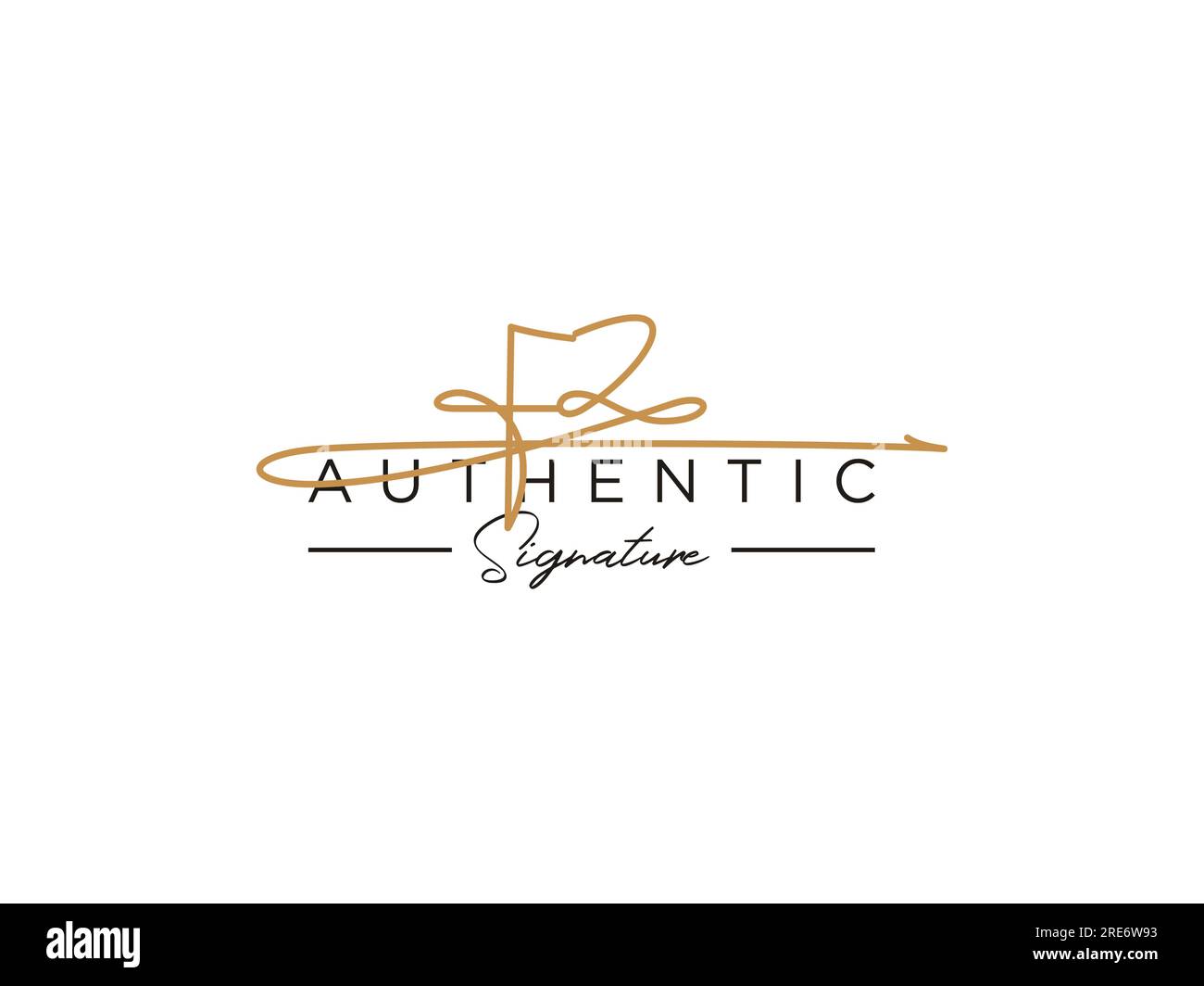 FZ Signature Logo Template Vector. Stock Vector
