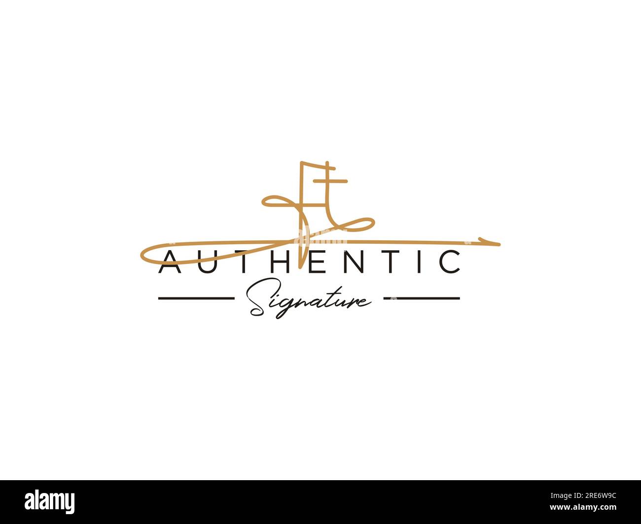 ft-signature-logo-template-vector-stock-vector-image-art-alamy