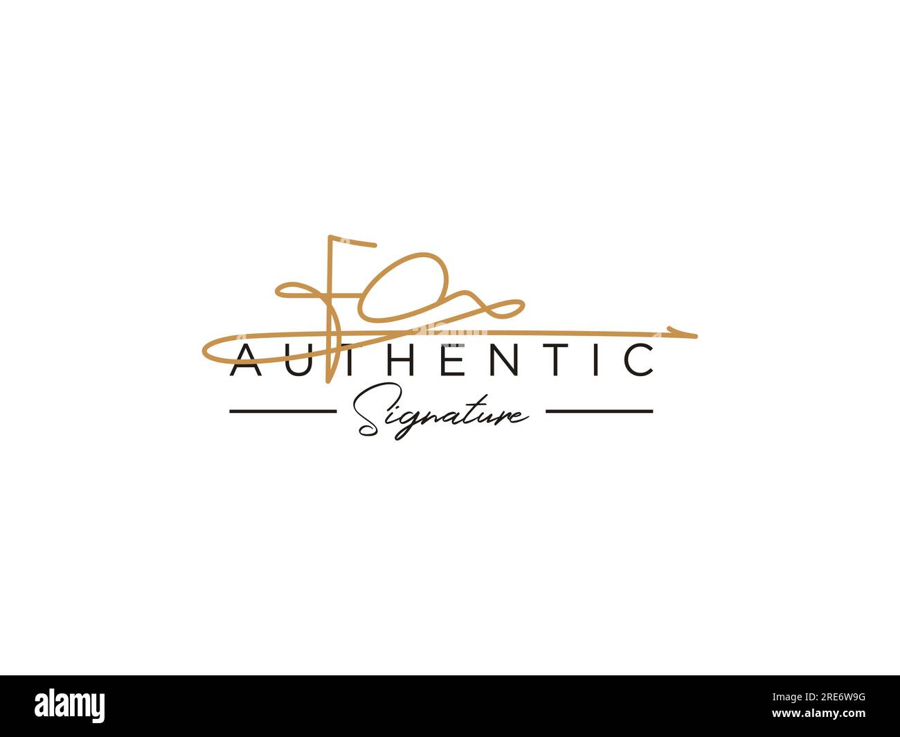 FO Signature Logo Template Vector. Stock Vector