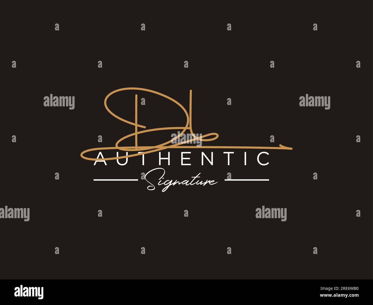 DL Signature Logo Template Vector. Stock Vector