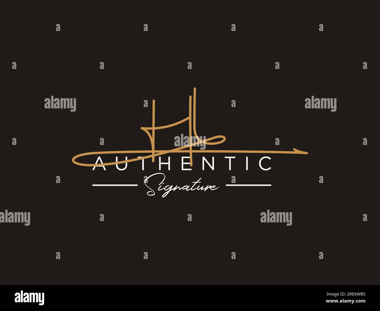 HL Signature Logo Template Vector. Stock Vector
