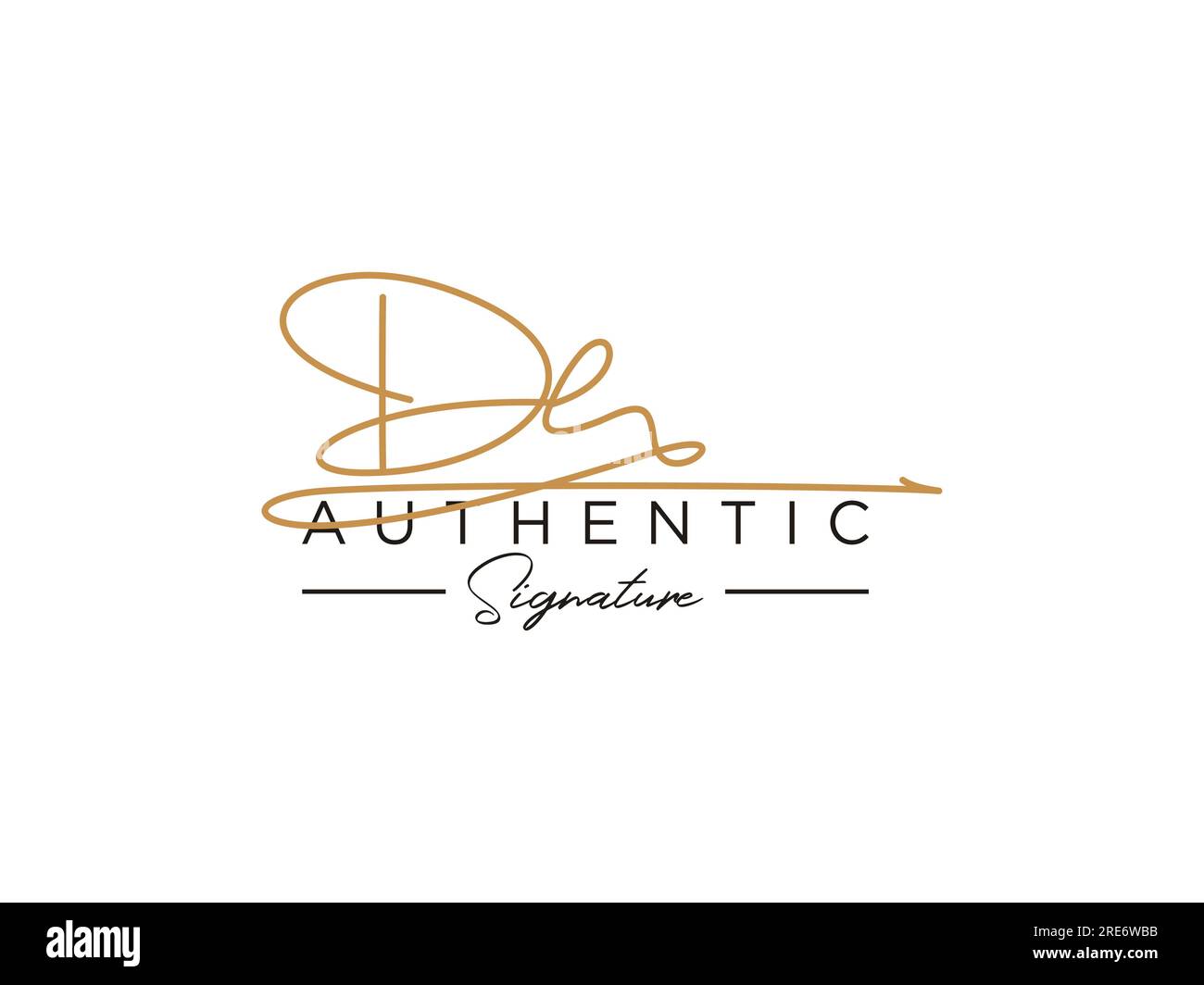 DE Signature Logo Template Vector. Stock Vector