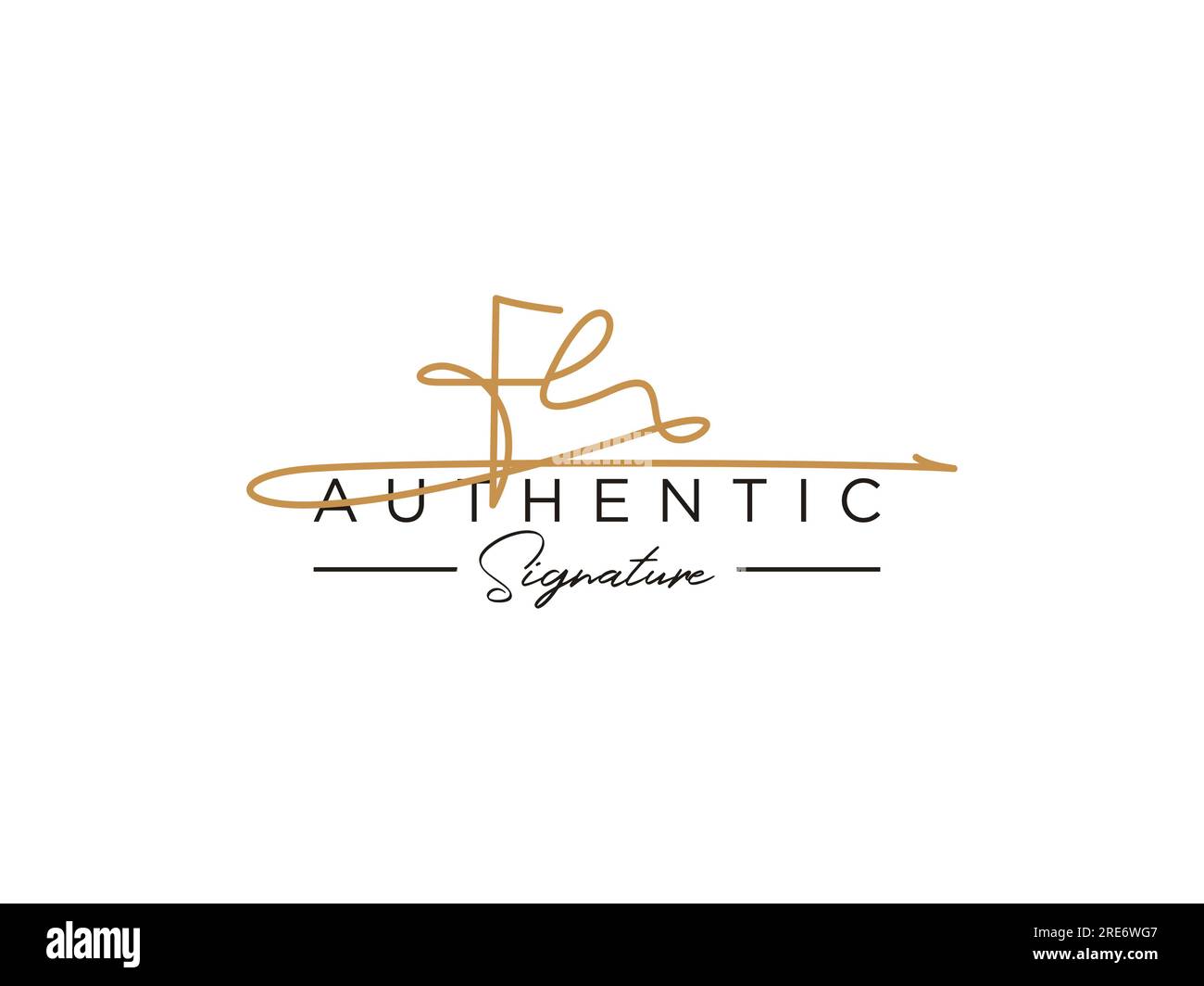 FE Signature Logo Template Vector. Stock Vector