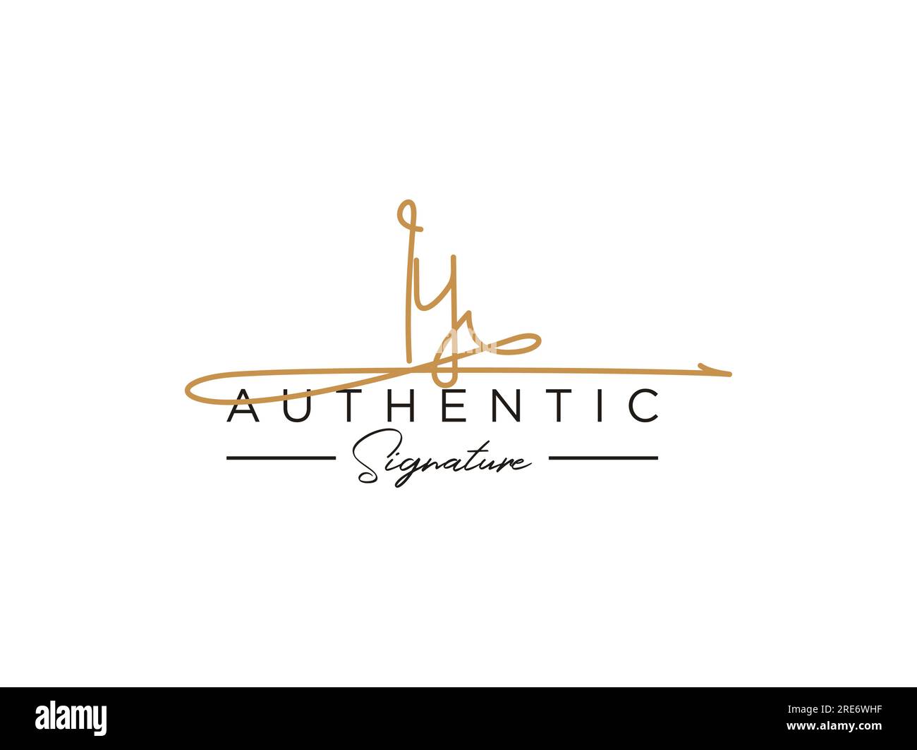 IY Signature Logo Template Vector. Stock Vector
