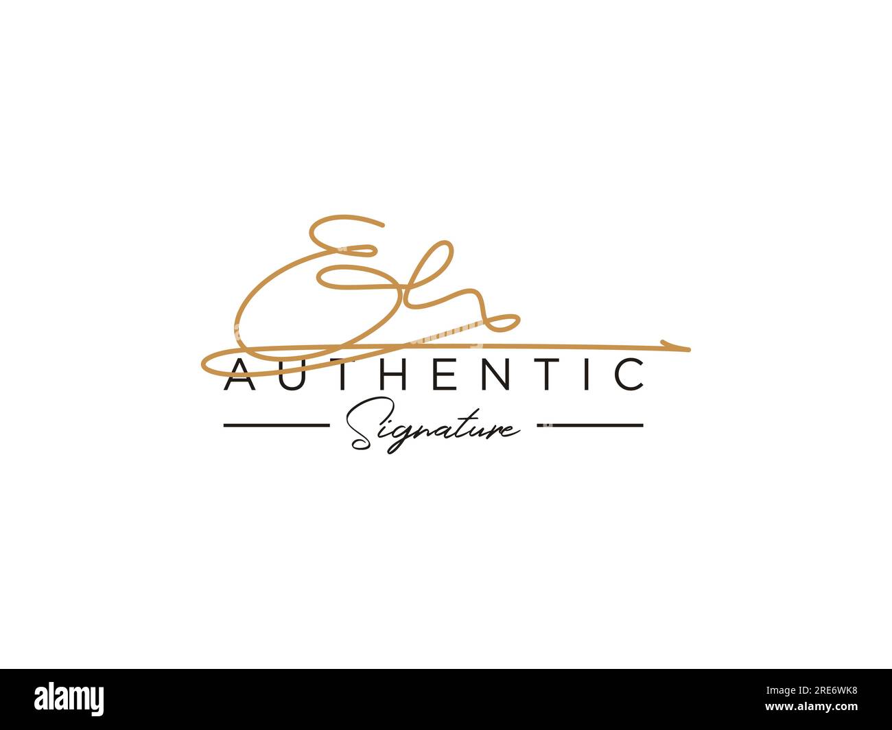 EE Signature Logo Template Vector. Stock Vector