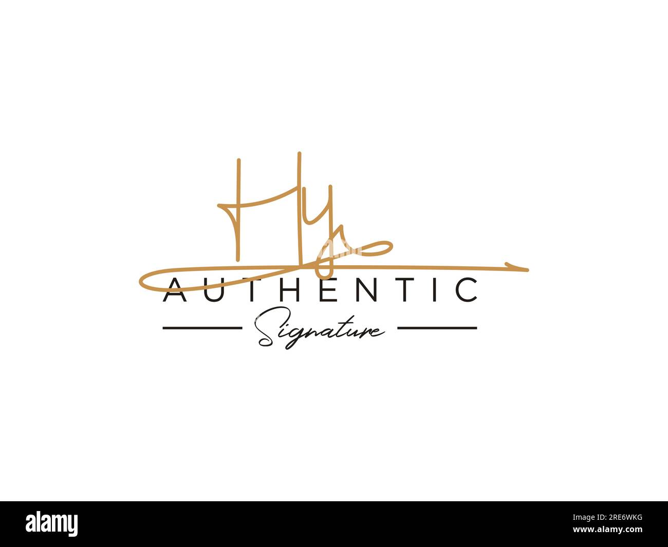 HY Signature Logo Template Vector. Stock Vector