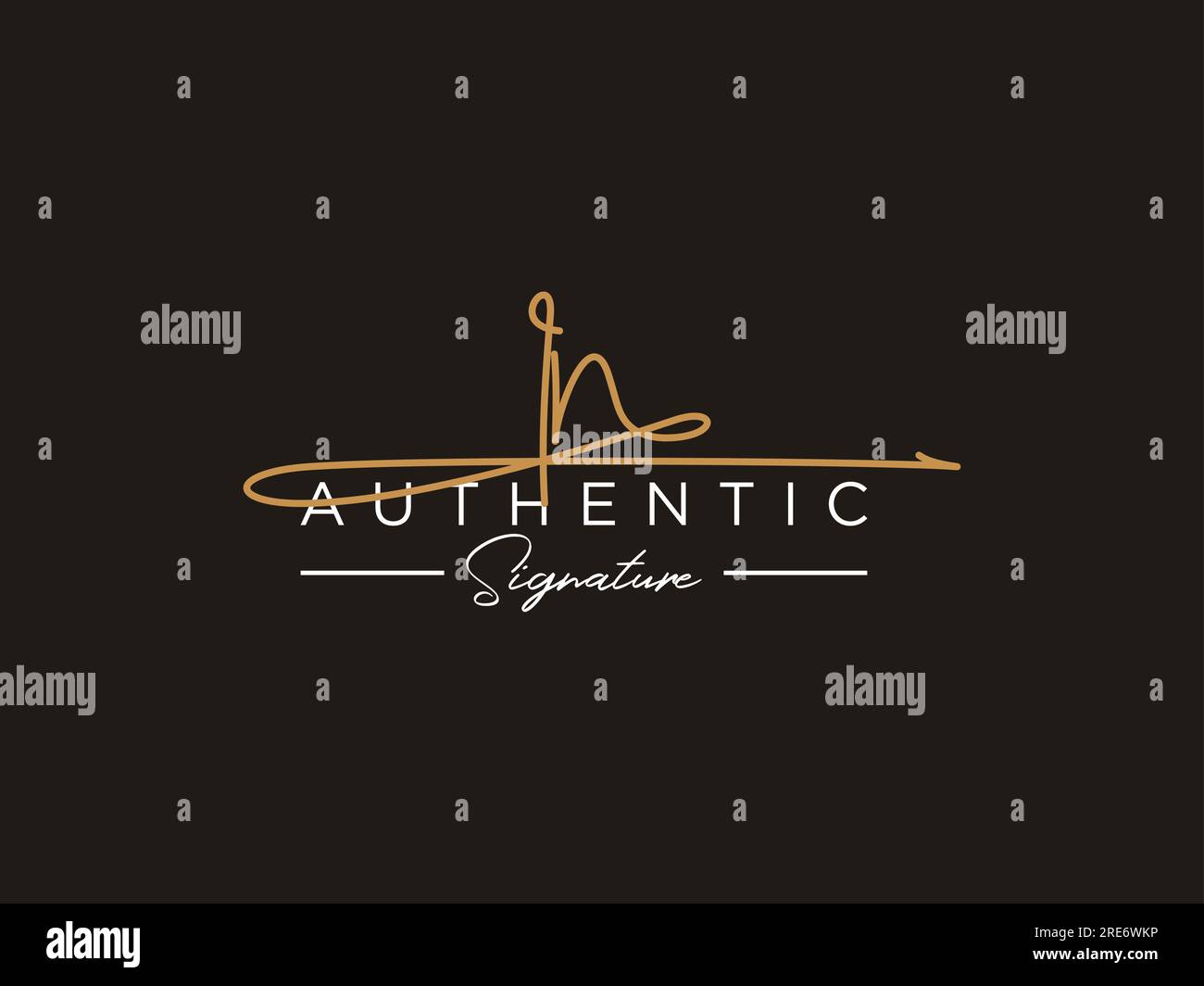 IN Signature Logo Template Vector Stock Vector Image & Art - Alamy
