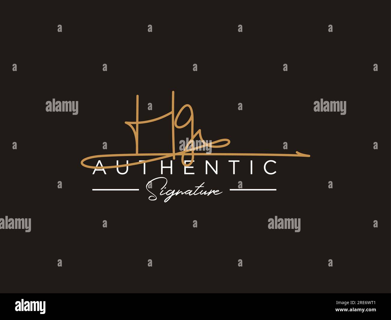 HG Signature Logo Template Vector. Stock Vector