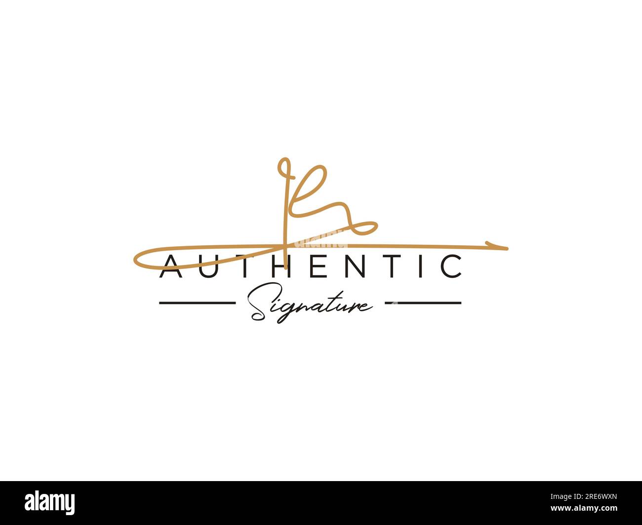 IE Signature Logo Template Vector. Stock Vector