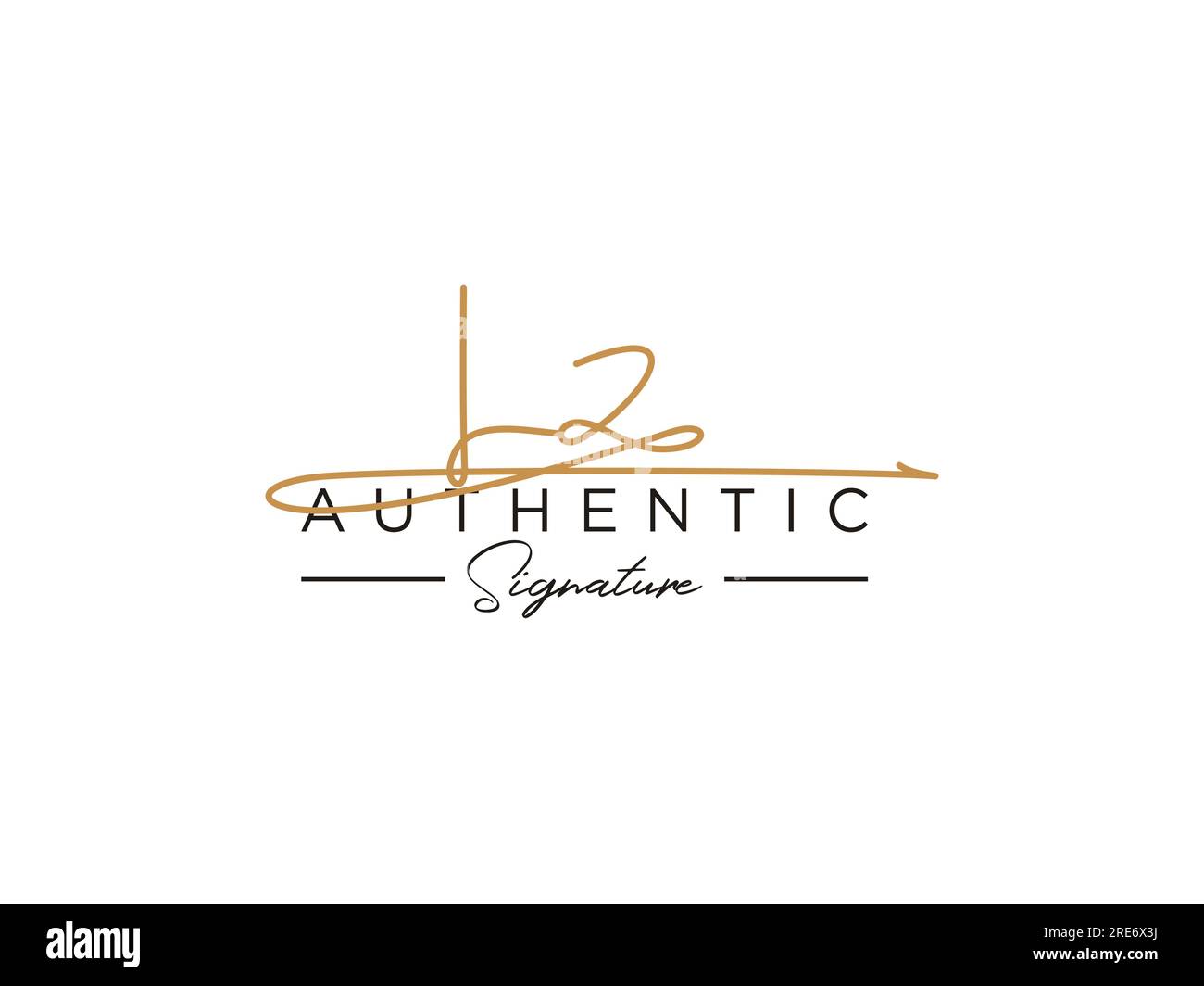 LZ Signature Logo Template Vector. Stock Vector