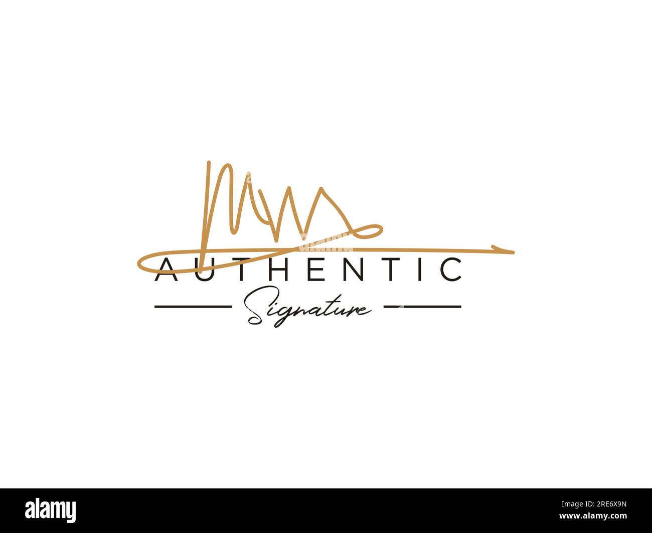 MW Signature Logo Template Vector. Stock Vector