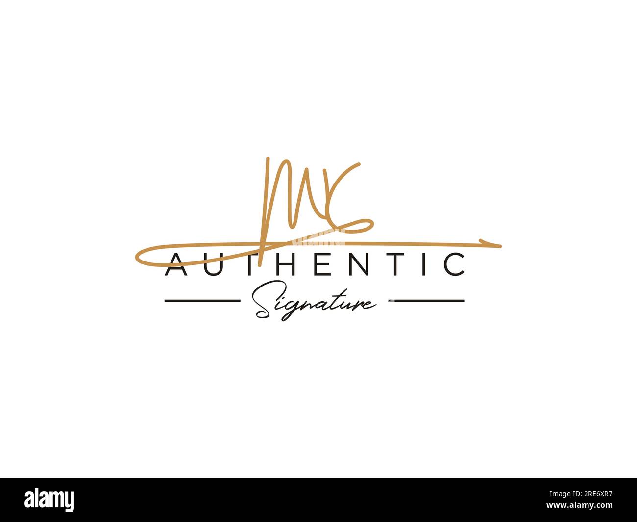 MR Signature Logo Template Vector. Stock Vector