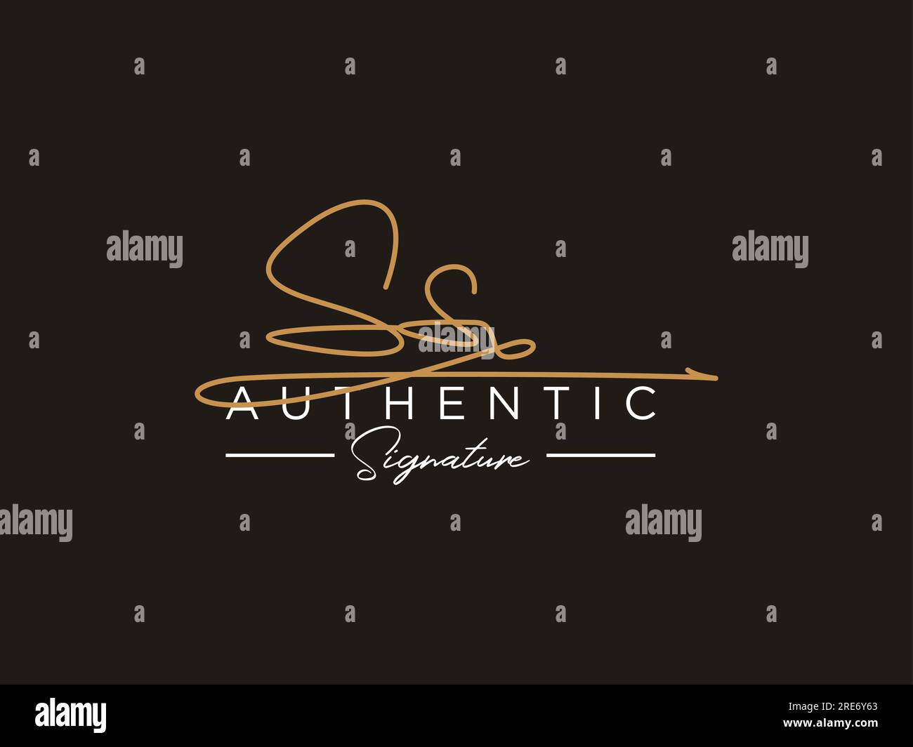 SS Signature Logo Template Vector. Stock Vector
