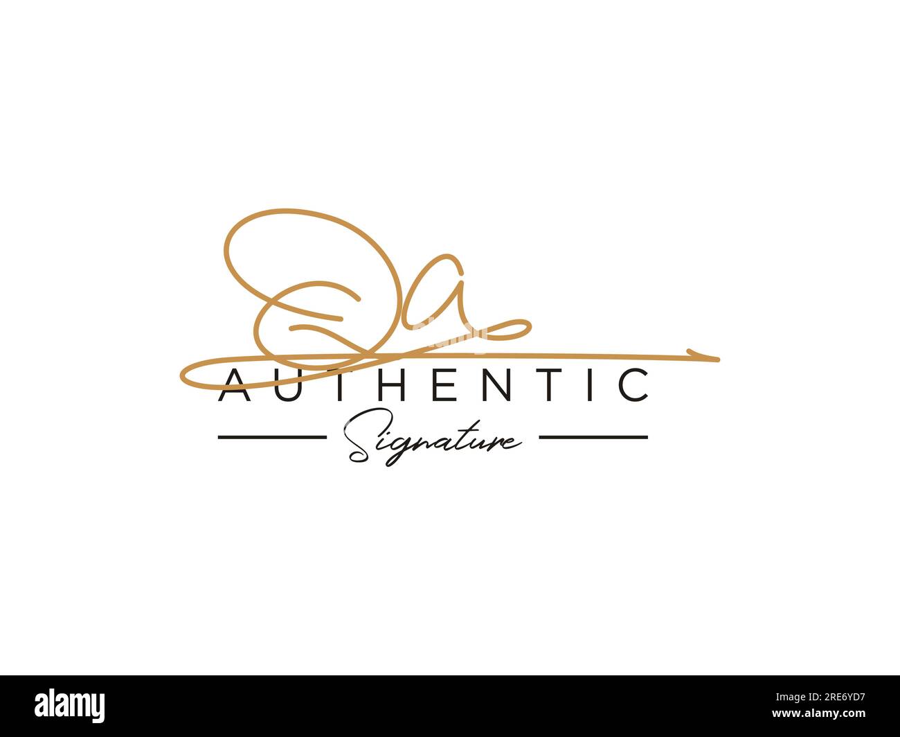 QA Signature Logo Template Vector Stock Vector Image & Art - Alamy