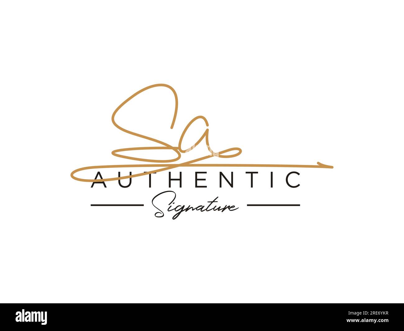 SA Signature Logo Template Vector. Stock Vector