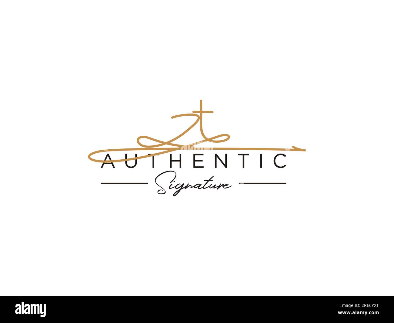 ZT Signature Logo Template Vector Stock Vector Image & Art - Alamy