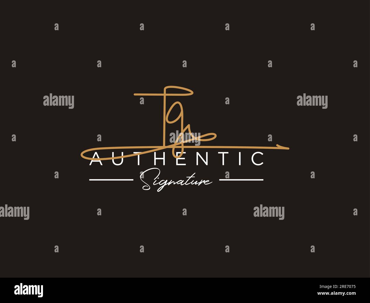 TG Signature Logo Template Vector. Stock Vector