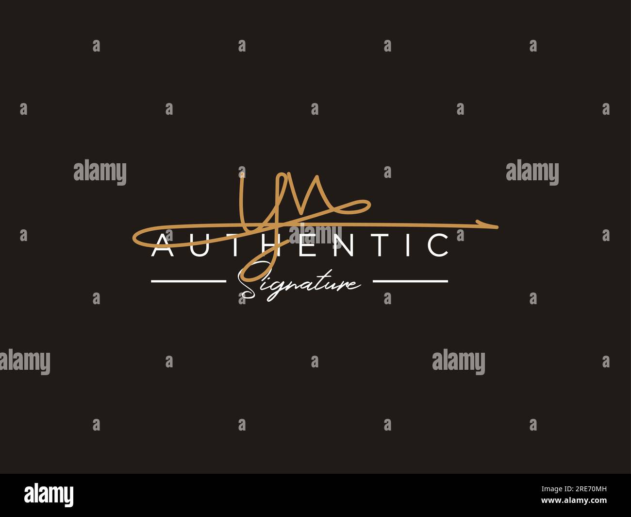 YV Signature Logo Template Vector. Stock Vector