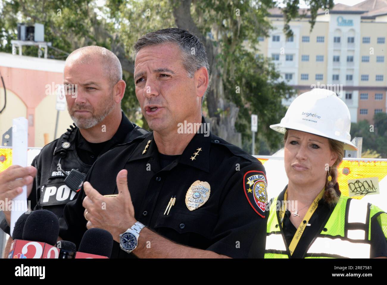 Melbourne, Brevard County, Florida, USA. July 25, 2023. Brightline ...