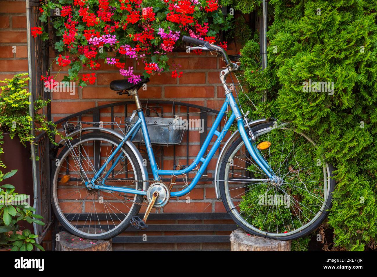 Bicycle in Old Town Gdansk, Poland, Europe Stock Photo