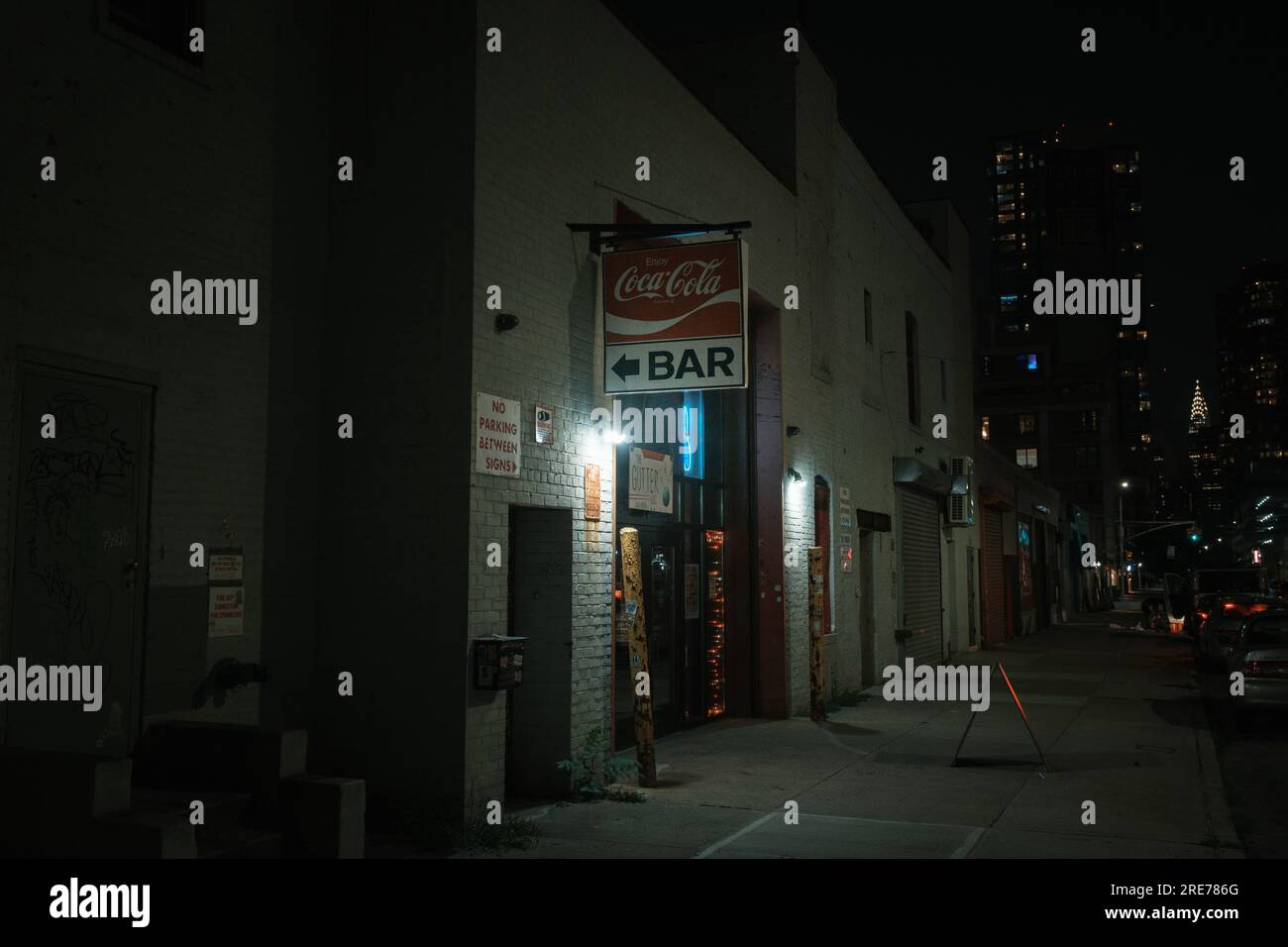 Vintage CocaCola Bar sign in Long Island City, Queens, New York Stock Photo Alamy