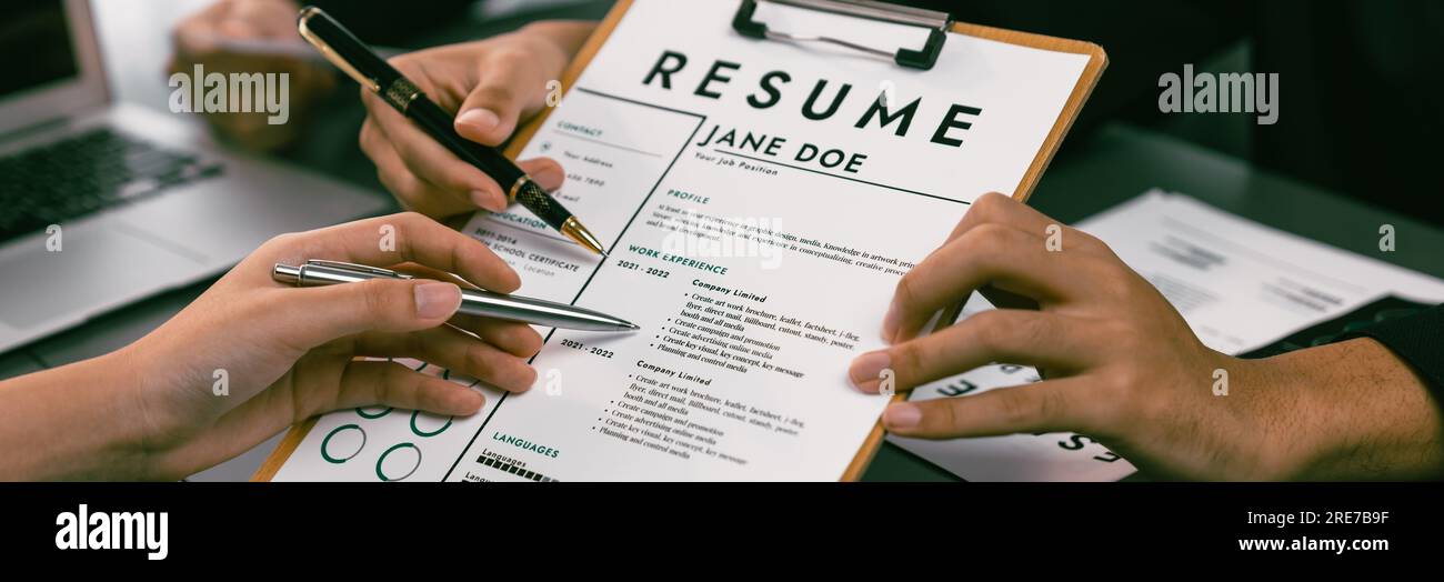 Candidate and interviewers discuss work experience and qualifications