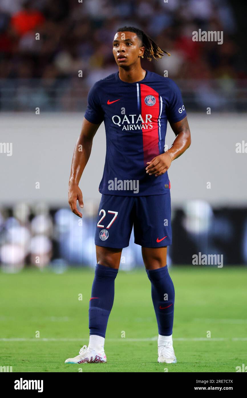 Osaka, Japan. 25th July, 2023. Cher Ndour (PSG) Football/Soccer : Friendly match between Paris Saint-Germain 0-0 Al-Nassr FC at Yanmar Stadium Nagai in Osaka, Japan . Credit: Naoki Nishimura/AFLO SPORT/Alamy Live News Stock Photo