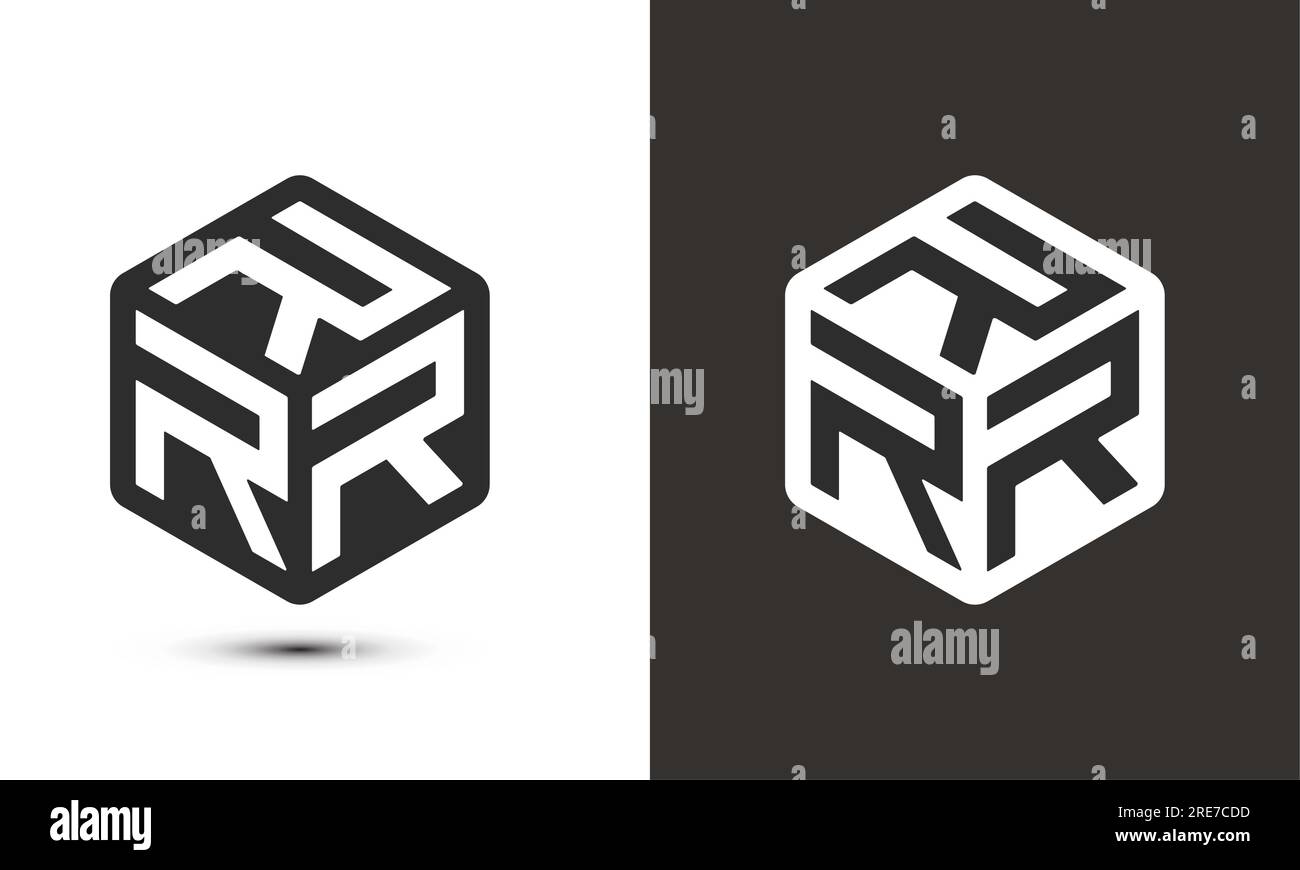 R R R letter logo design with white and black background in illustrator ...
