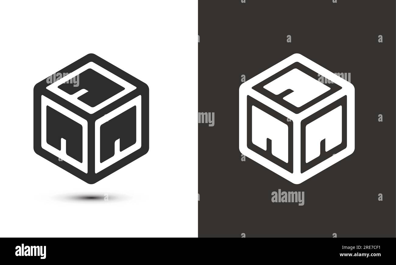 e e e letter logo design with illustrator cube logo, vector logo ...