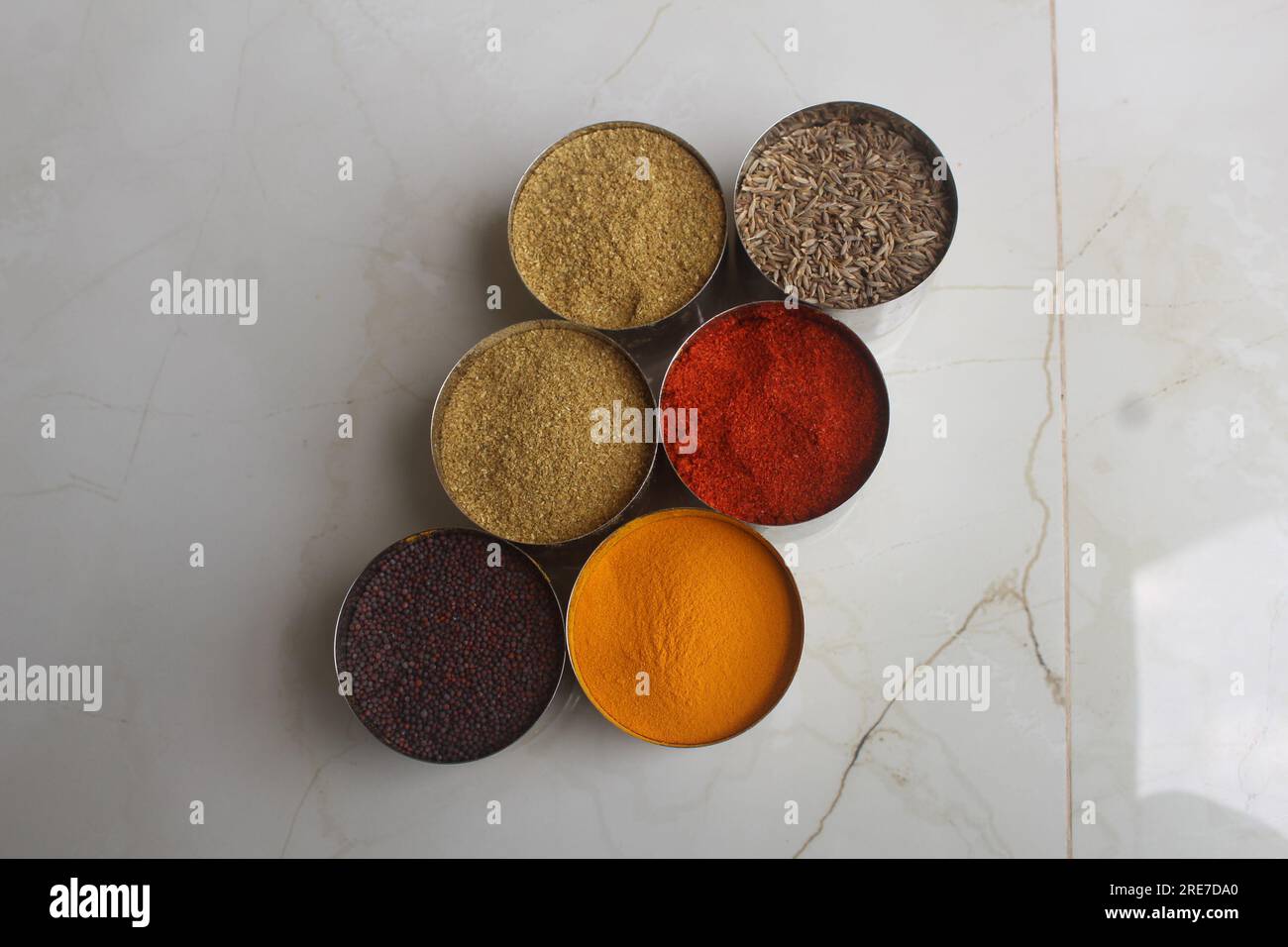 Authentic Indian Spices are used in all the kitchens in India Stock