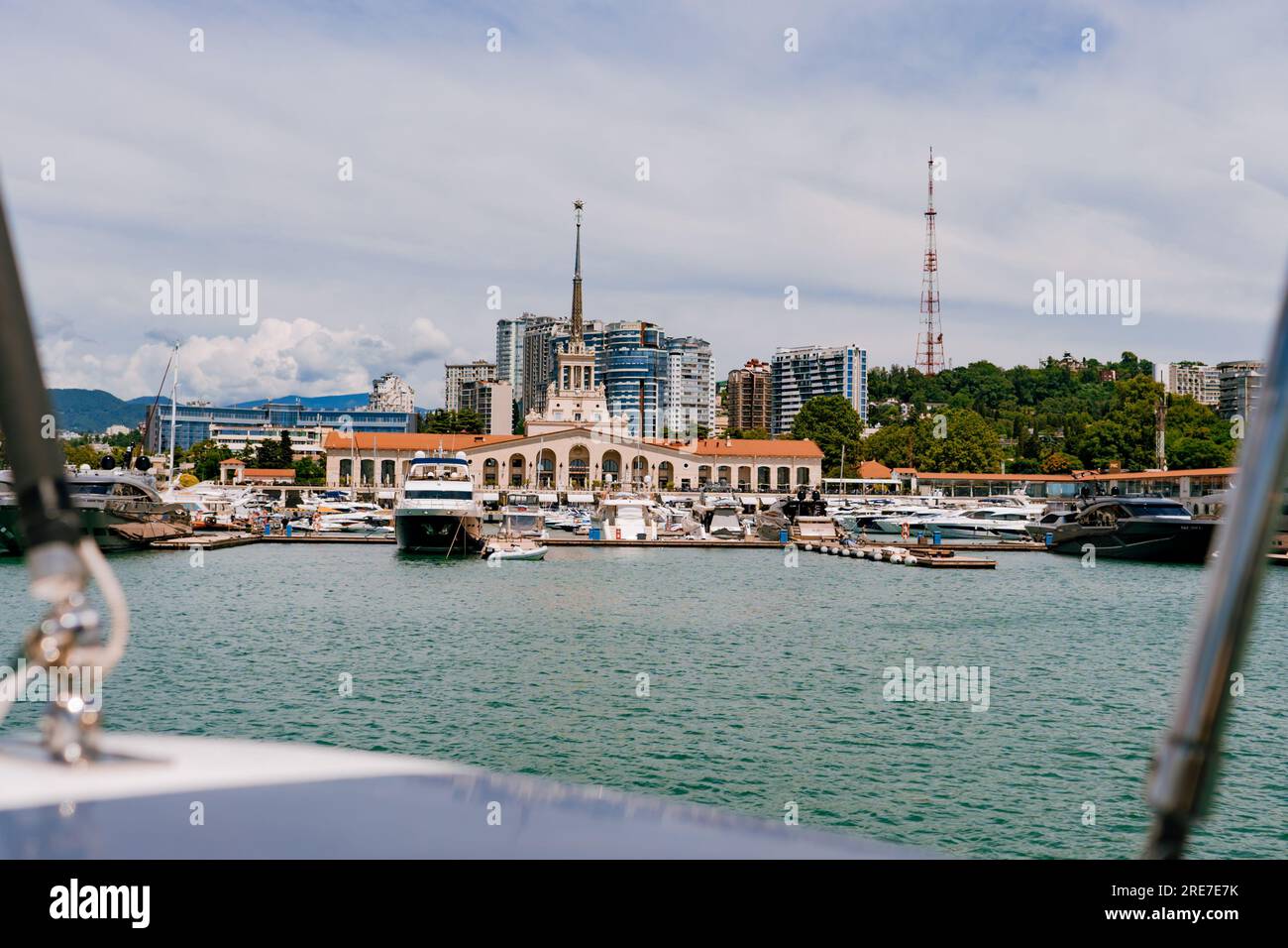 Sochi, Russia, 30 june 2023 view of port from sea marine. High quality ...