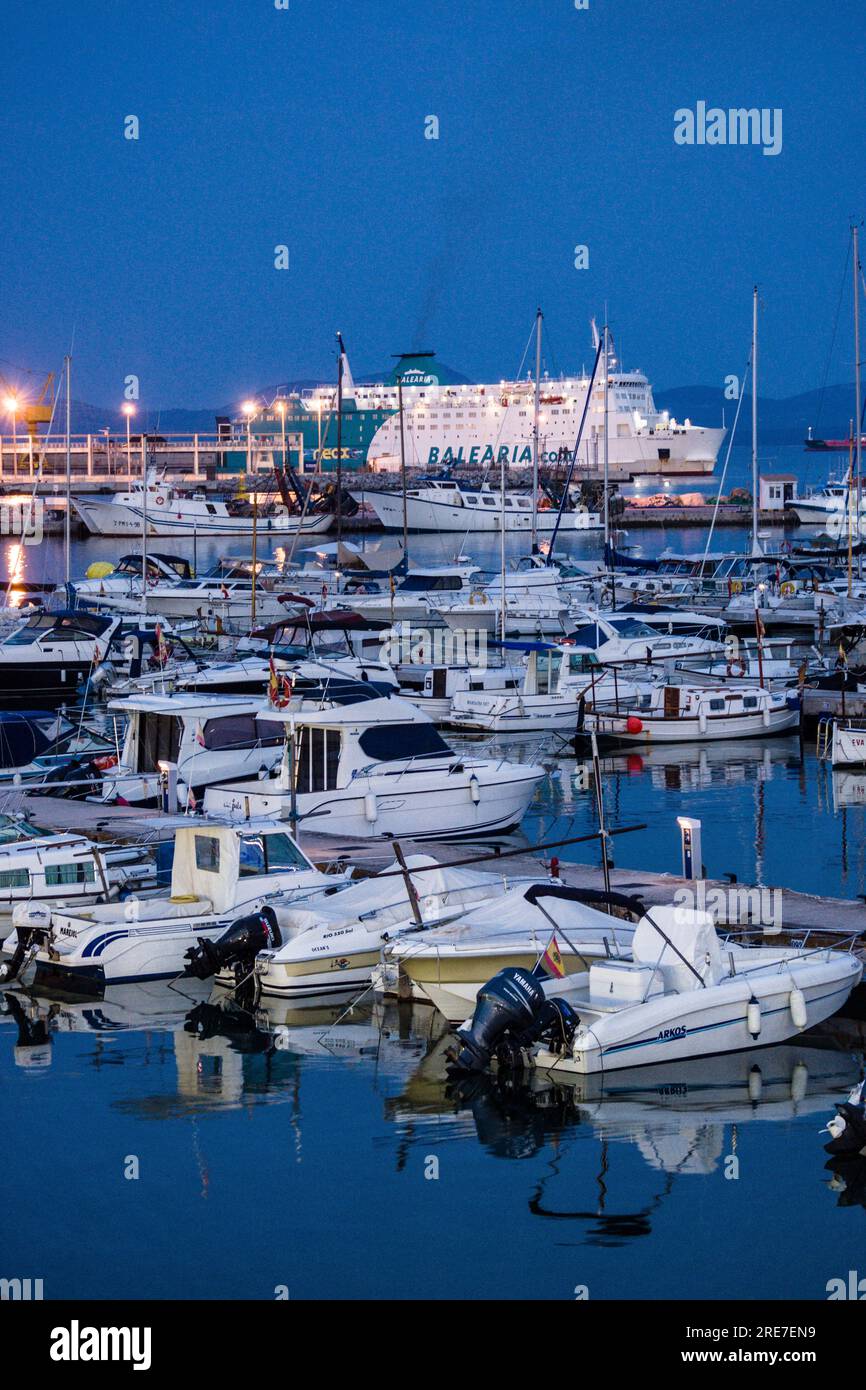 enbarcaciones de recreo, puerto de  Alcudia,Mallorca, islas baleares, Spain Stock Photo