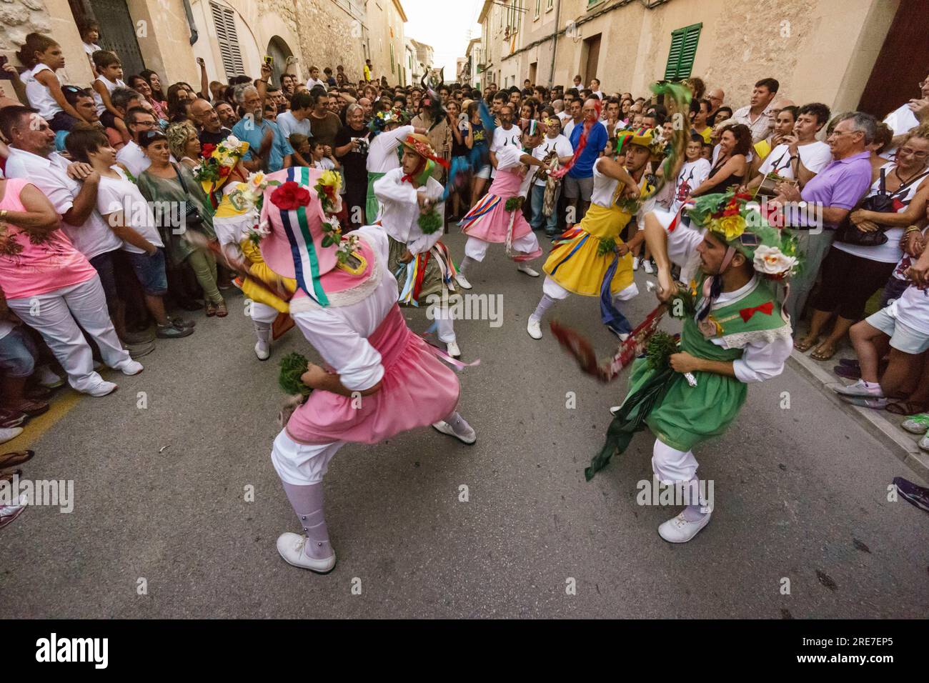 Cossiers de Montuïri, grupo de danzadores,Montuïri, islas baleares, Spain Stock Photo