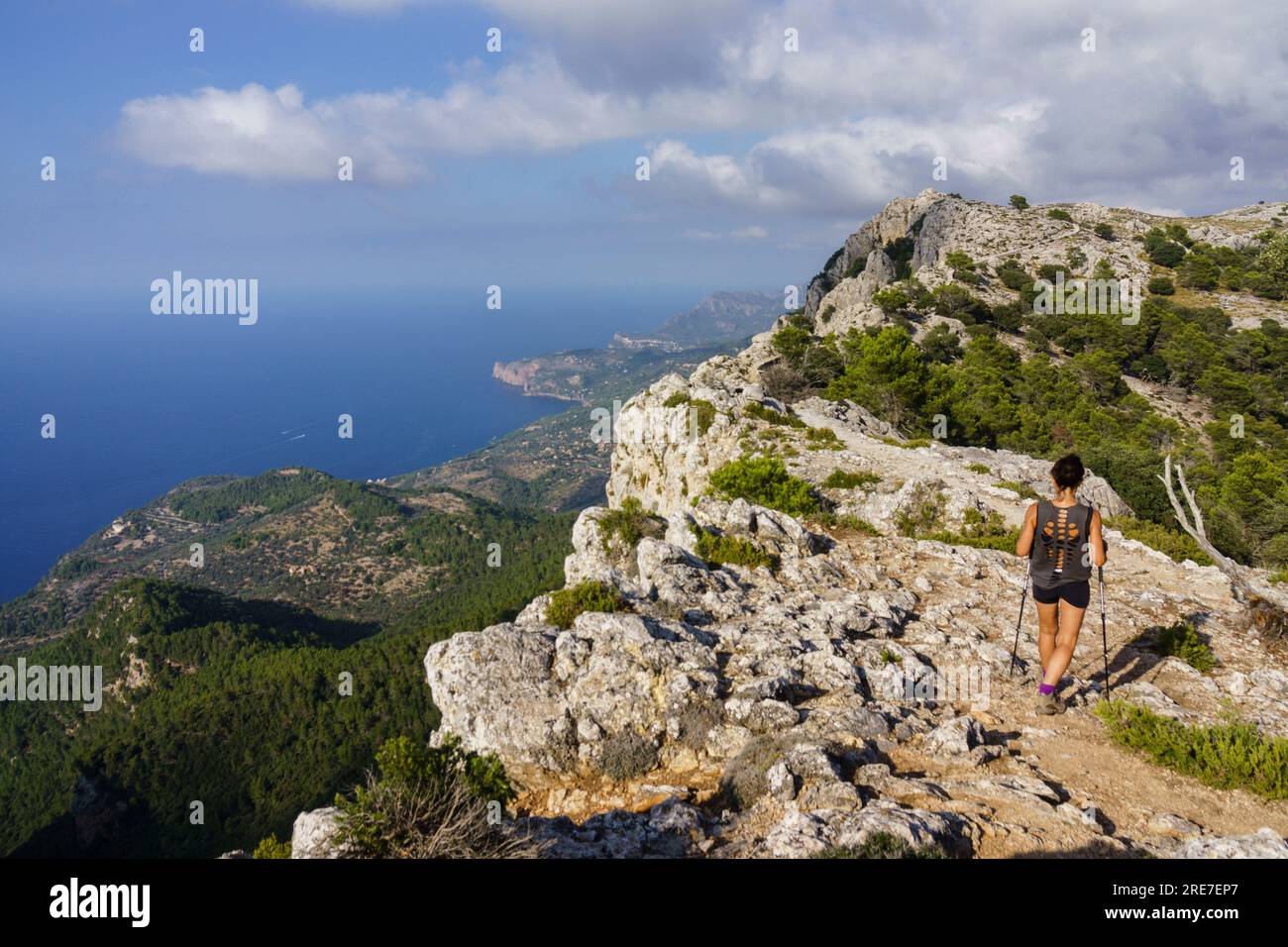 camino del Archiduque, Valldemosa,  Sierra de Tramontana, Mallorca, islas baleares, Spain Stock Photo